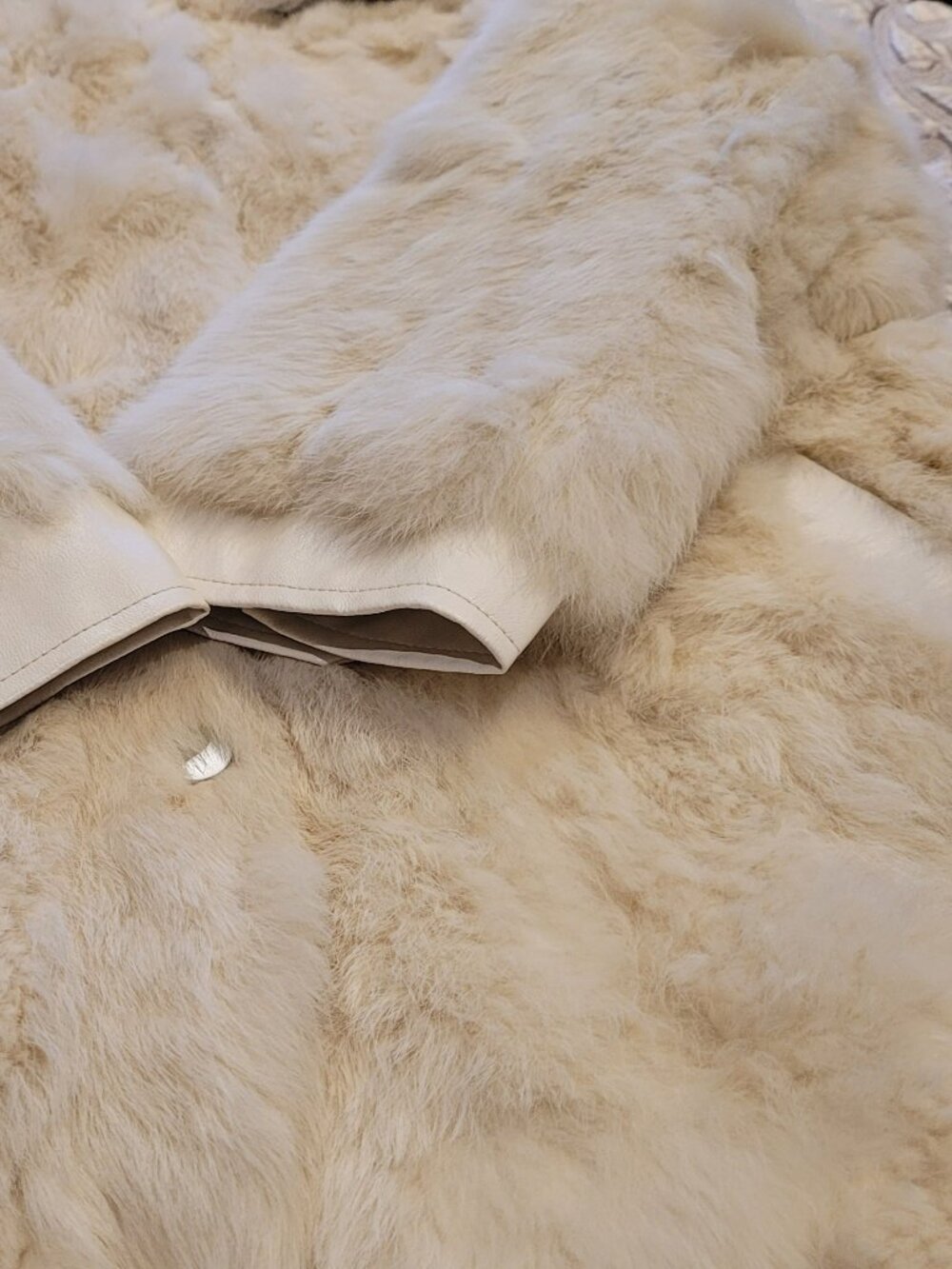 Genuine Rabbit Fur Coat - Picture 8 of 12